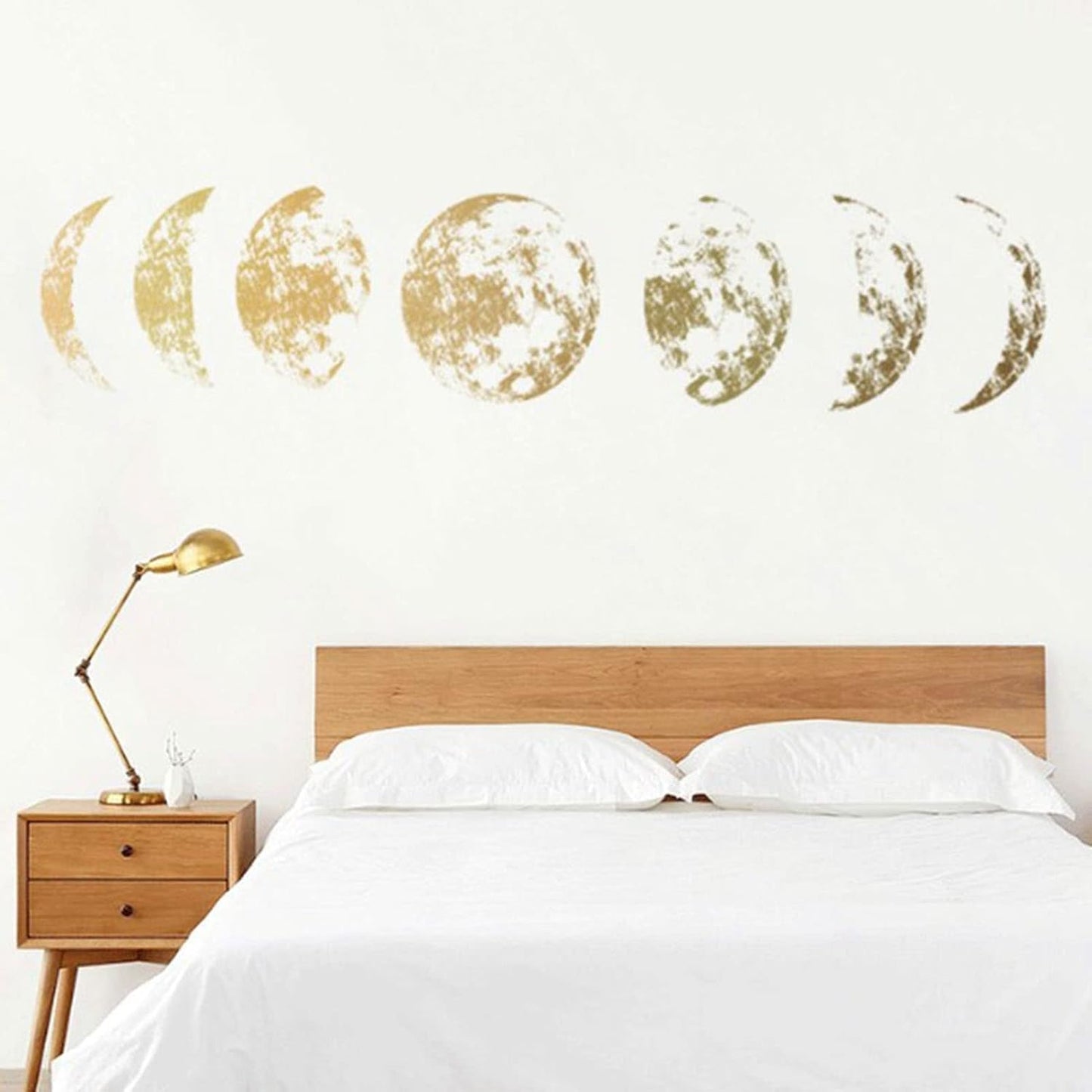 Moon Phases Decor Modern Art Decal Background Sticker / Gold