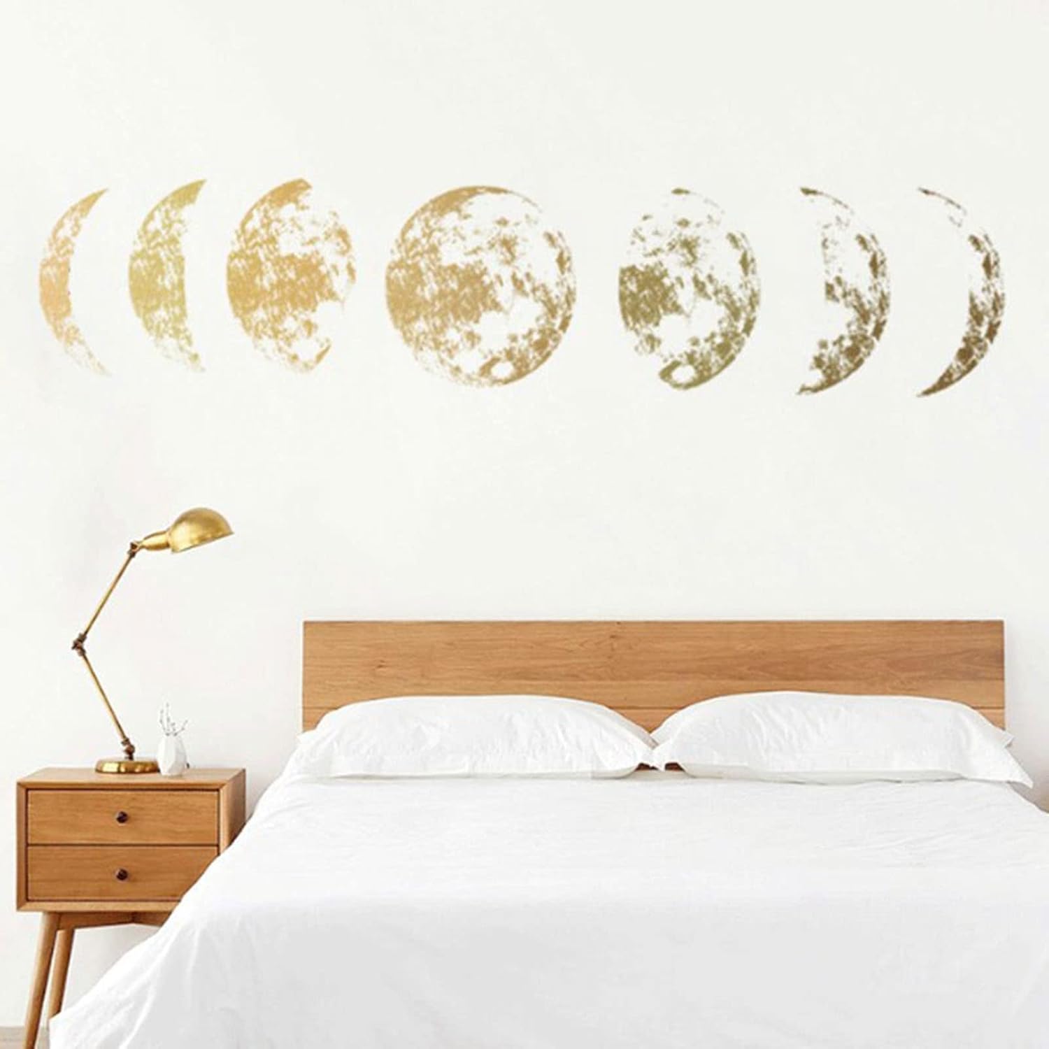Moon Phases Decor Modern Art Decal Background Sticker / Gold