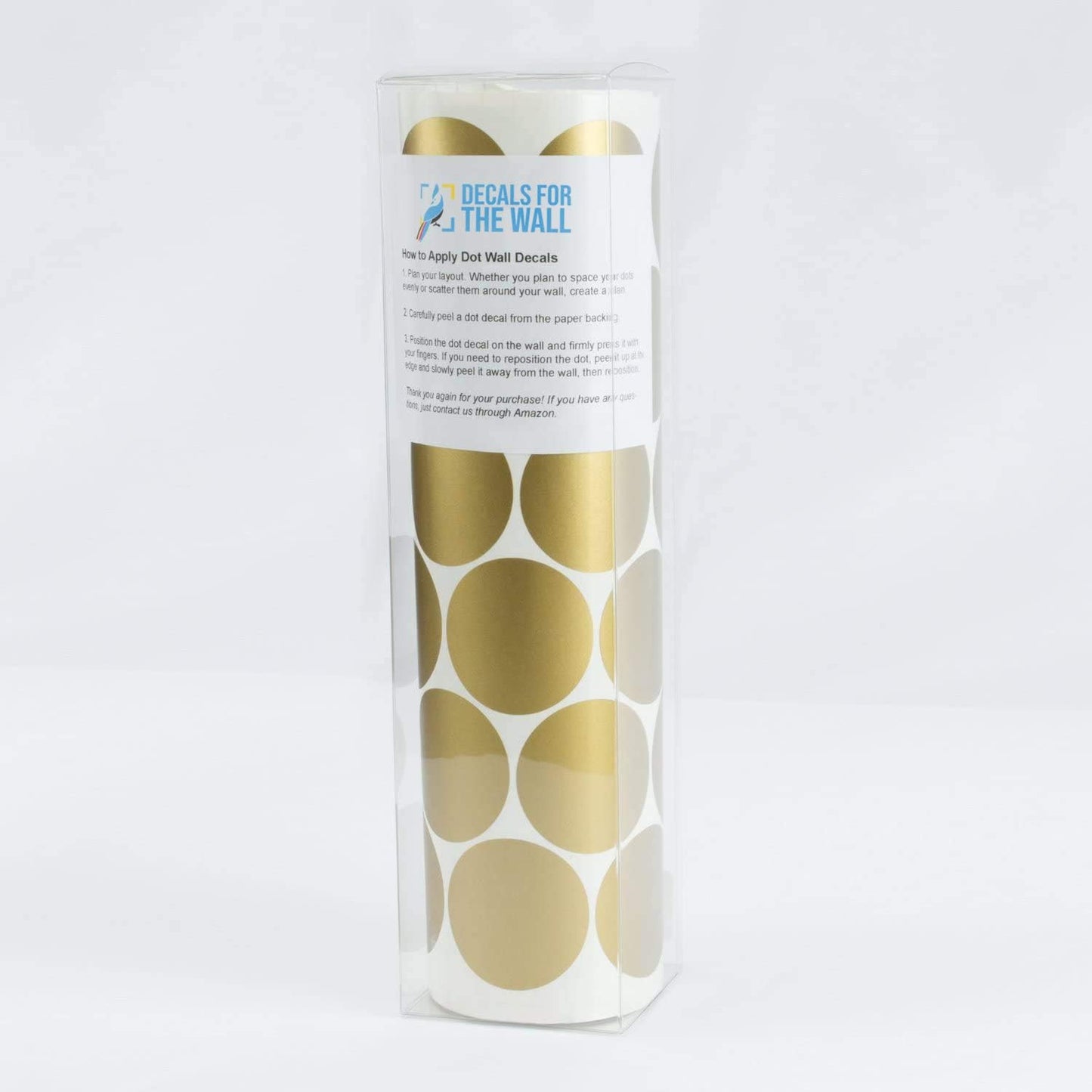 Easy Peel + Stick Wall Decal Dots / Gold / 2 Inch