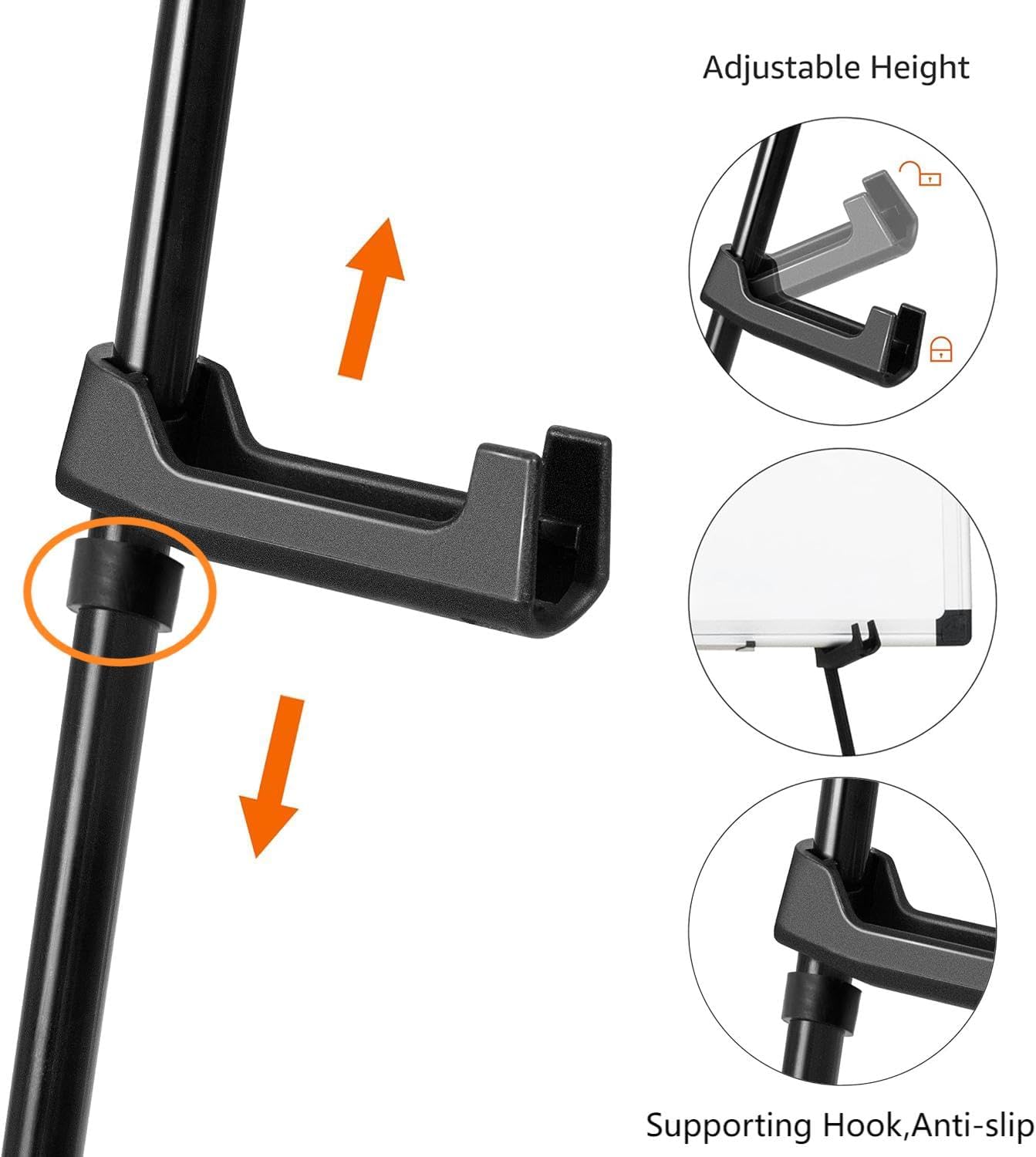Easel Display Stand / 39.17"D x 43.5"W x 60.83"H / Black