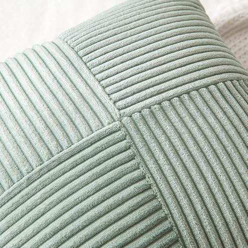 MIULEE Greyish Green Decorative Throw Pillow Covers for Couch 20x20 Inch