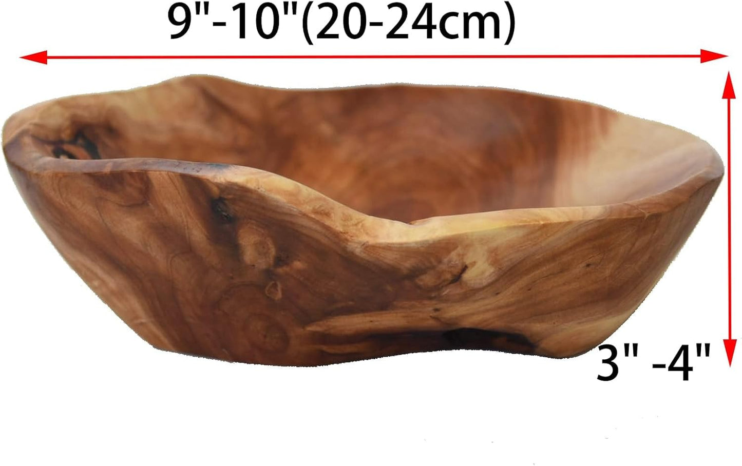 Wooden bowl Creative Wood Bowl Root Carved Bowl Decorative Handmade Wood Candy Serving / Natural
