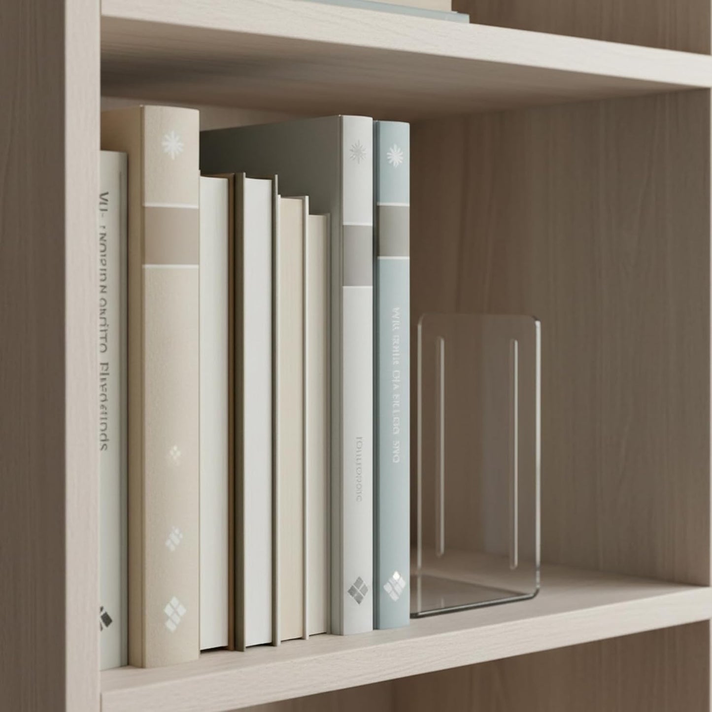 Book Holder / Bookends 1 Pair / 4.5"D x 4"W x 6.7"H / Clear Crystal