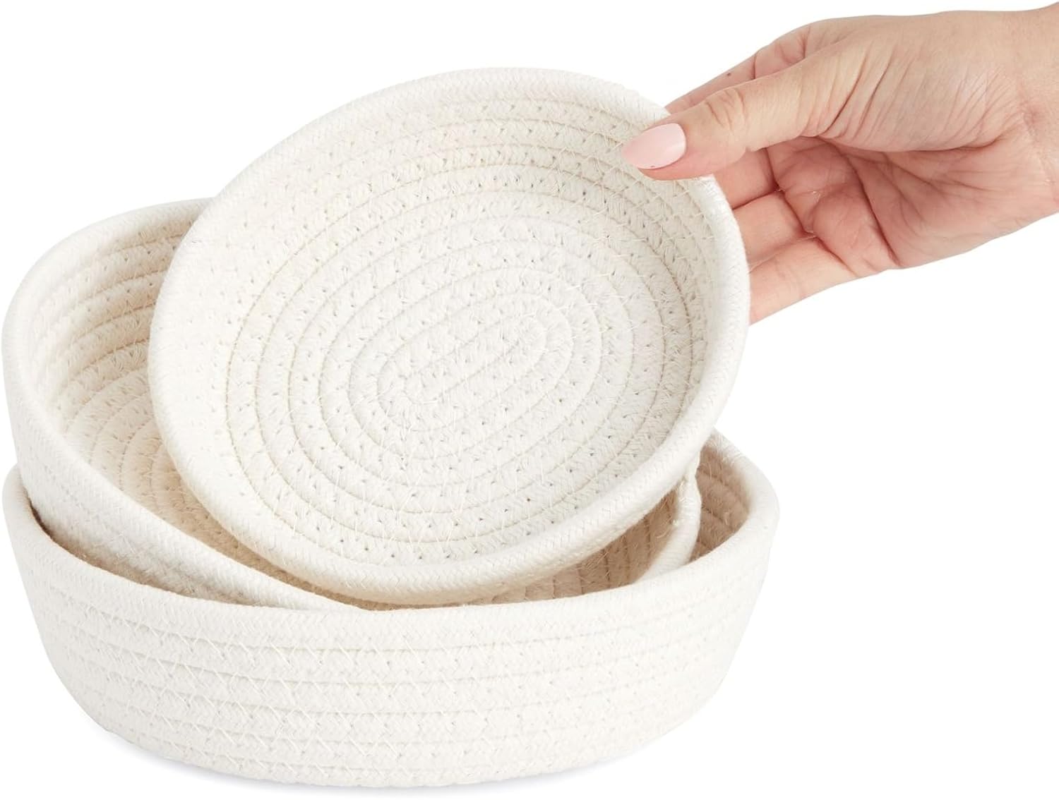 Cotton Woven Basket / White