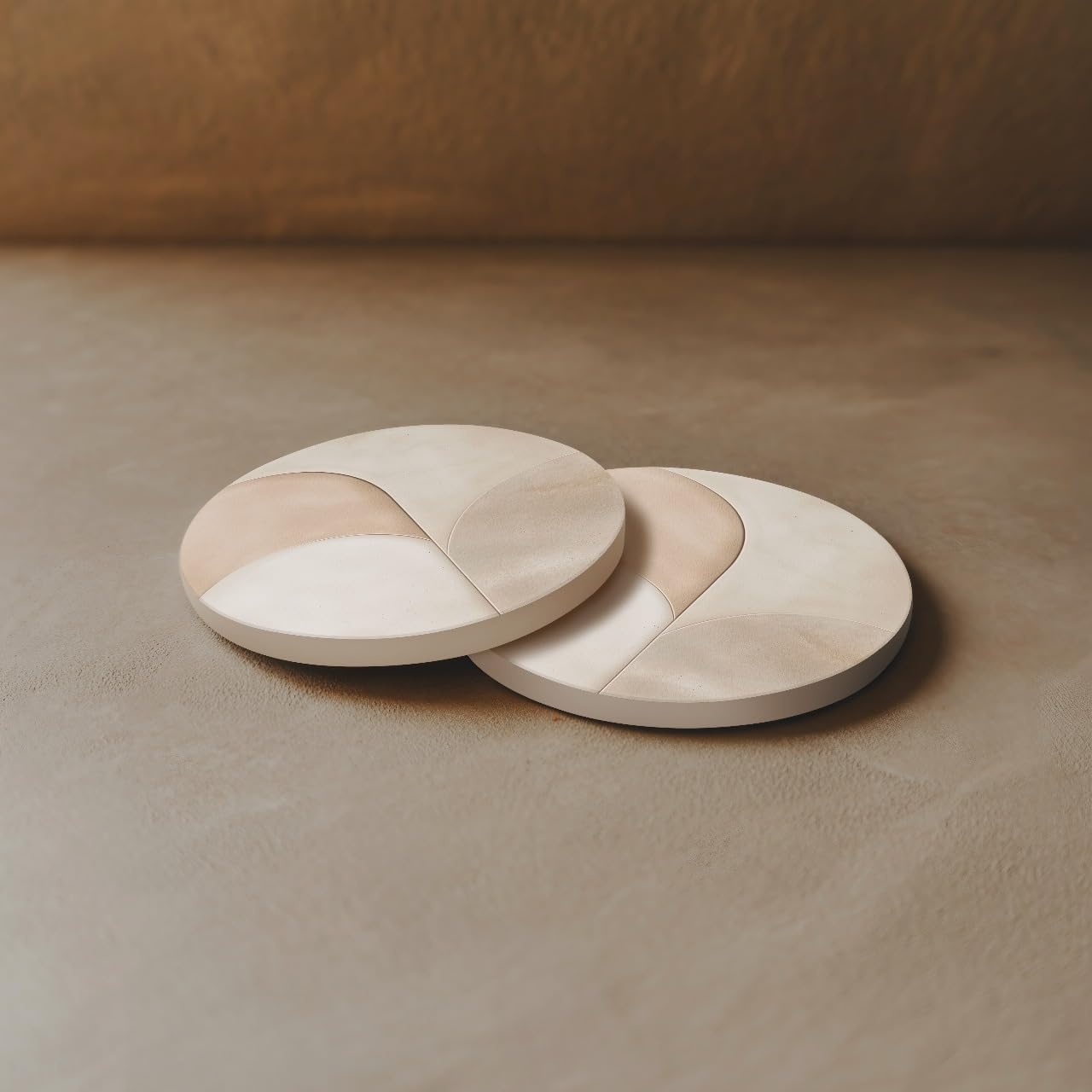 Holder / Modern Marble Look / Clay 2 / Set of 4