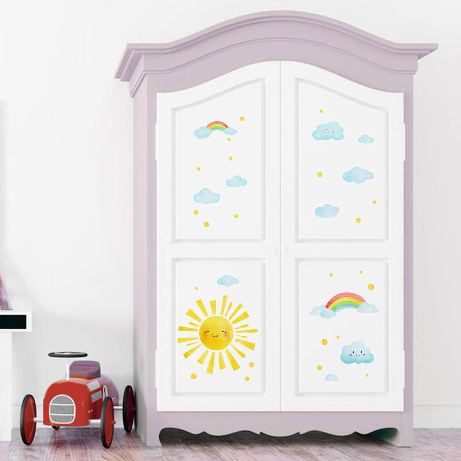 Watercolor Smile Wall Decals Stickers / Sun