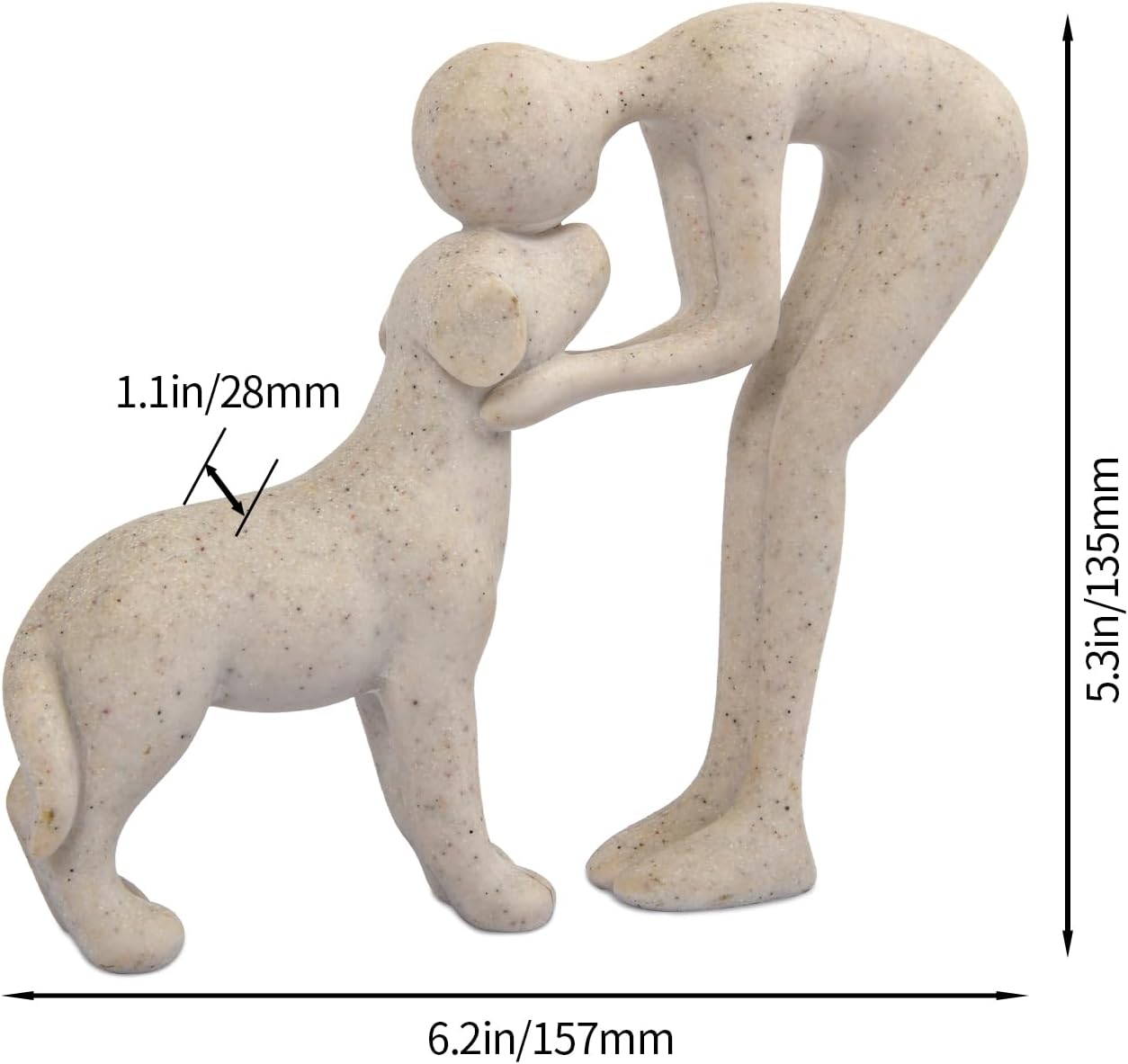 Head-to-Head Intimate Figurine Decoration / Sandstone