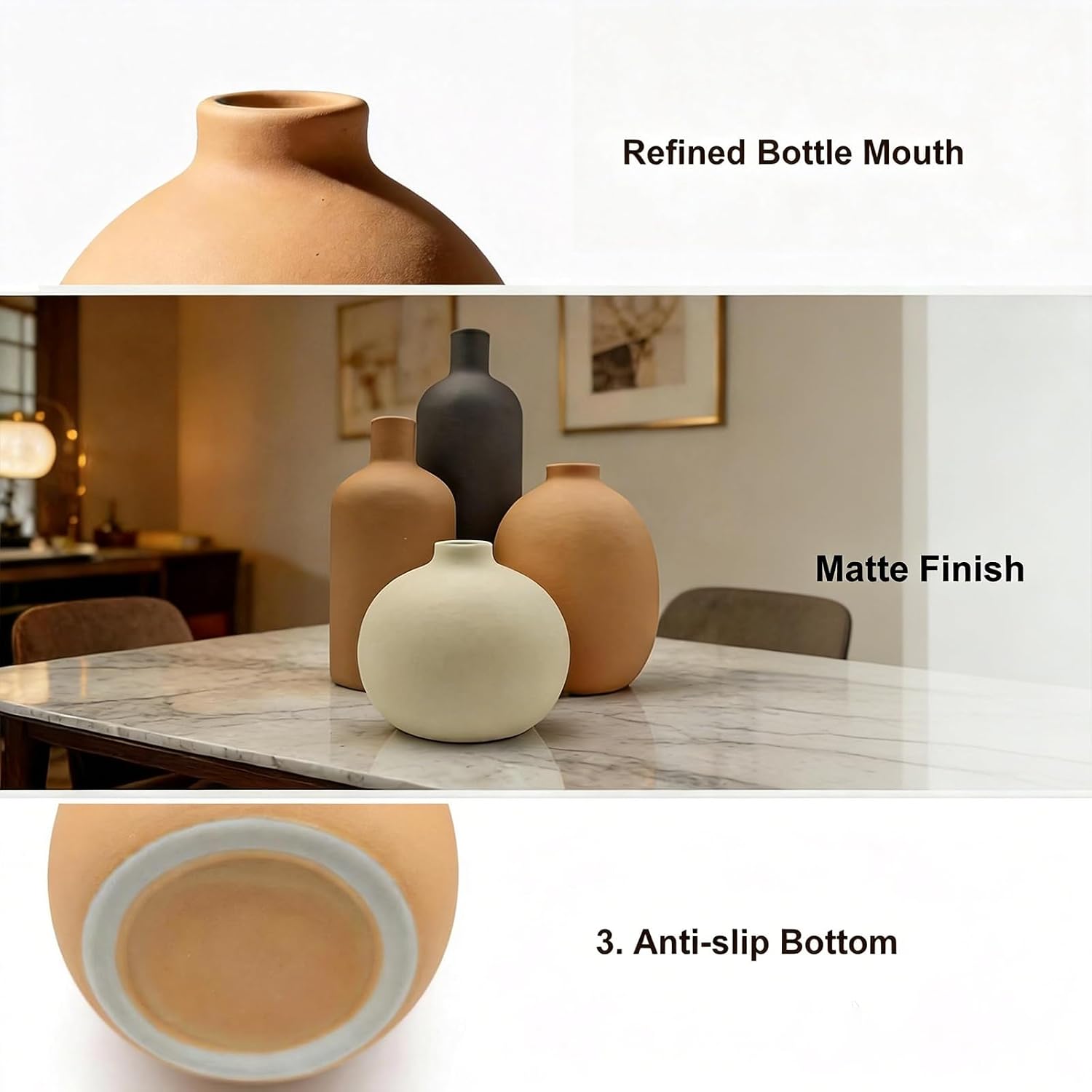 Ceramic Vase Set / Morandi Colors / Set of 4