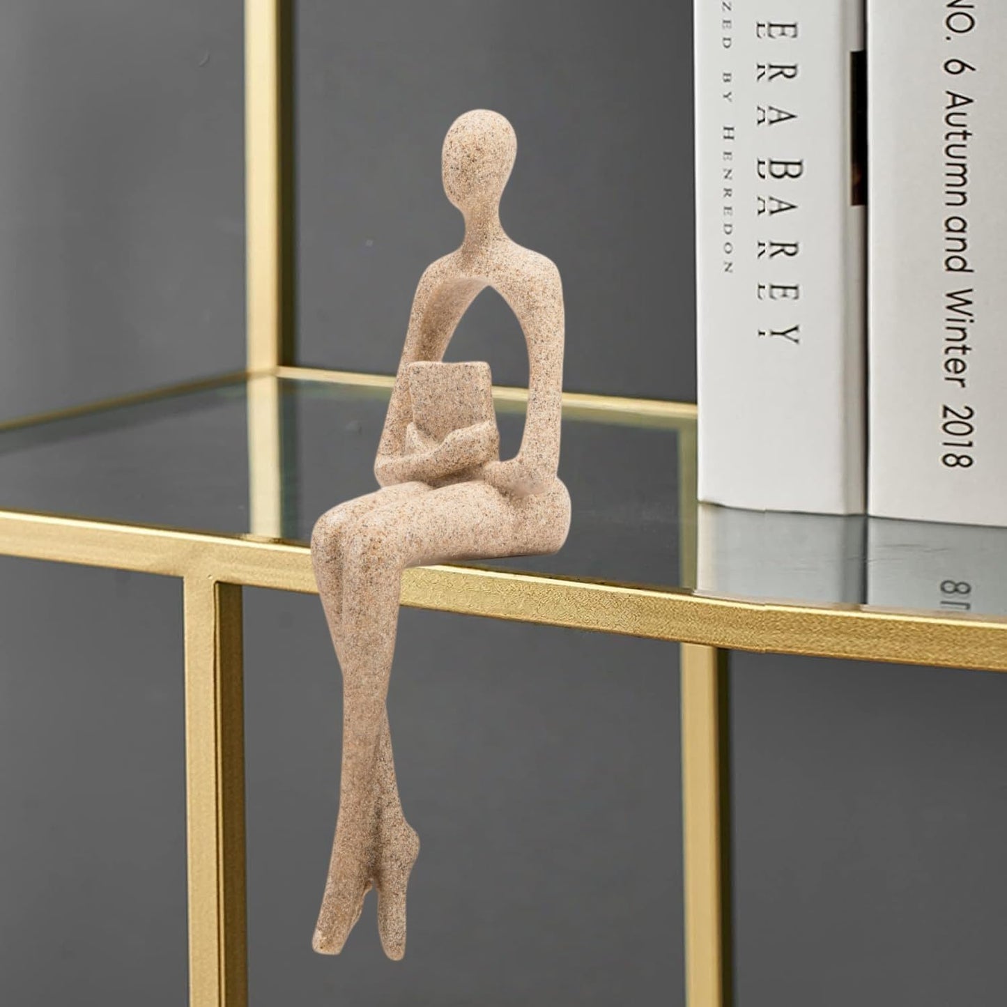 Home Decor Thinker Statue Accents / Large / Gold / Set of 3