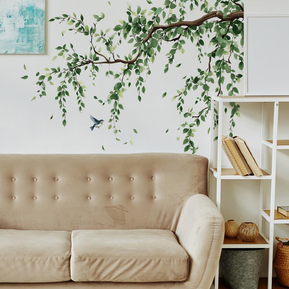 Green Tree Branch Wall Decal / Green Branches