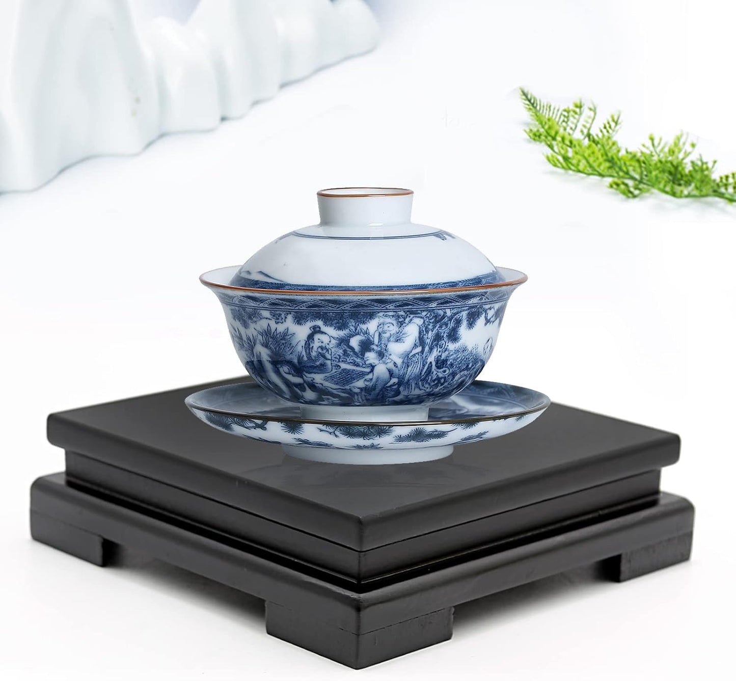 Wooden Display Stand Square Wood Display Base Display Risers Square Vase Riser / Square,black,6.7
