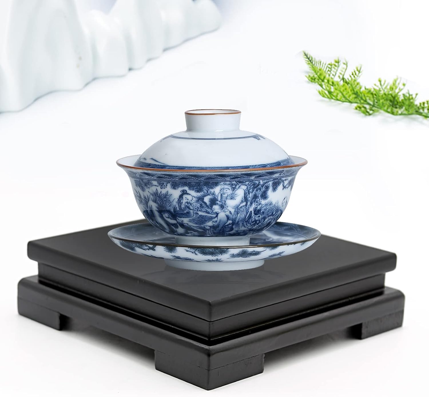 Wooden Display Stand Square Wood Display Base Display Risers Square Vase Riser / Square,black,6.7