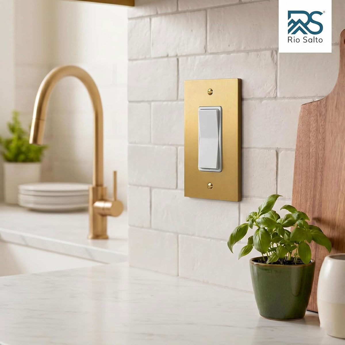 Rio Salto Gold Light Switch Cover Plate Outlet Covers Switch Plate Covers Wall Plates Rocker Decorator Paddle GFCI