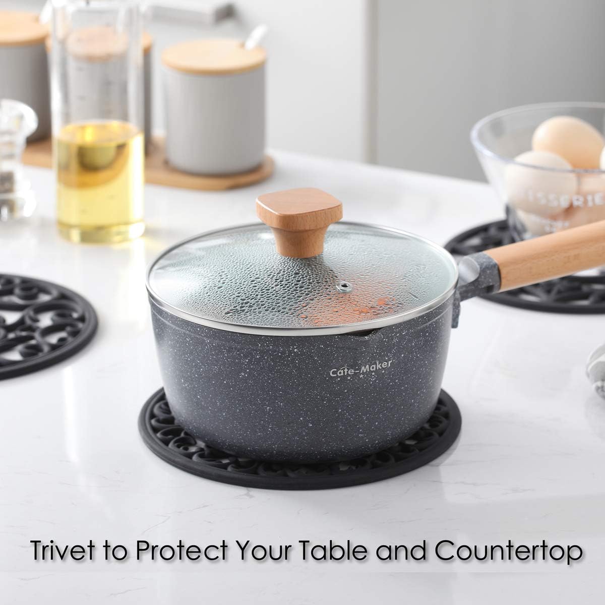 Hot Pot and Pads / 6-orange