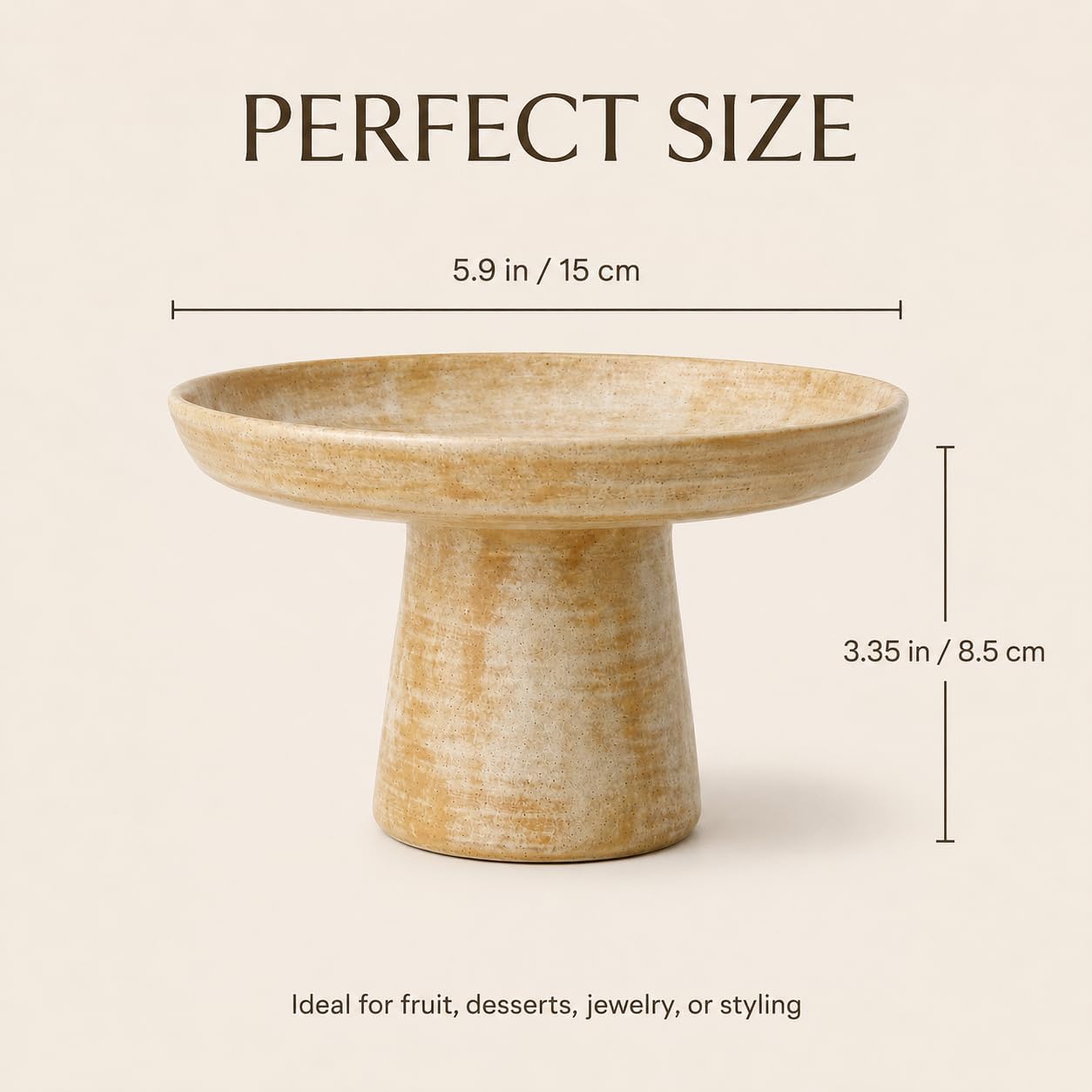 Ceramic Pedestal Bowl / Small Decorative Bowl