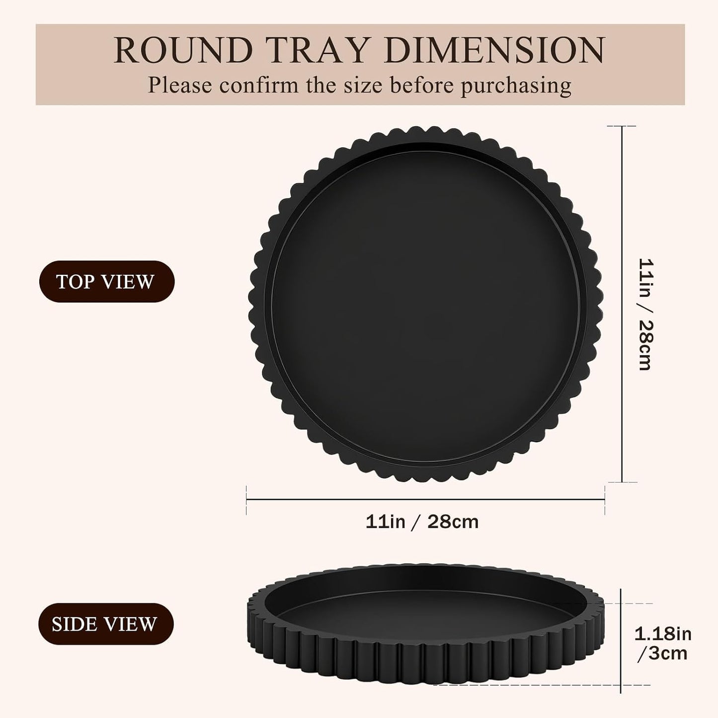 Modern Decorative Trays / Black