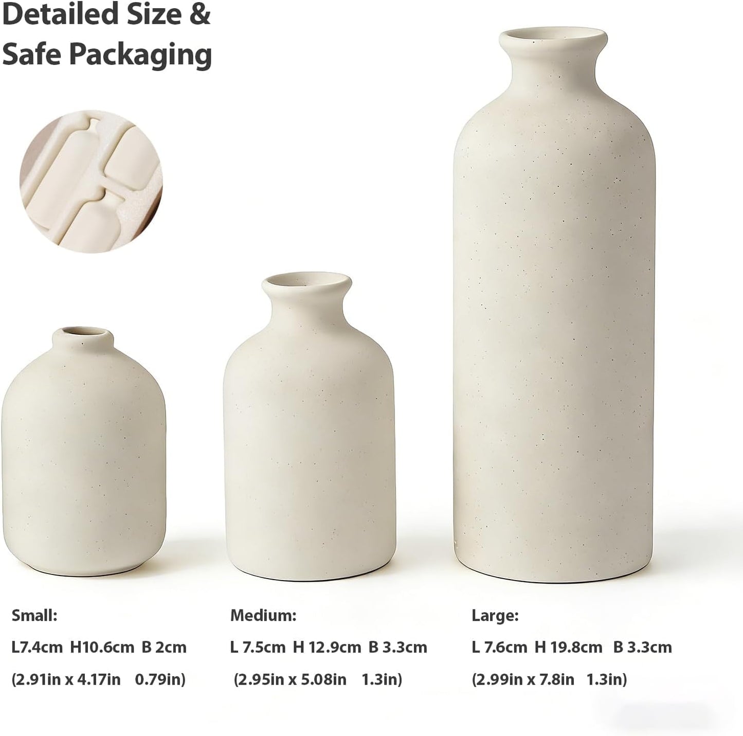 Ceramic Vase Setamic Vase Set / White