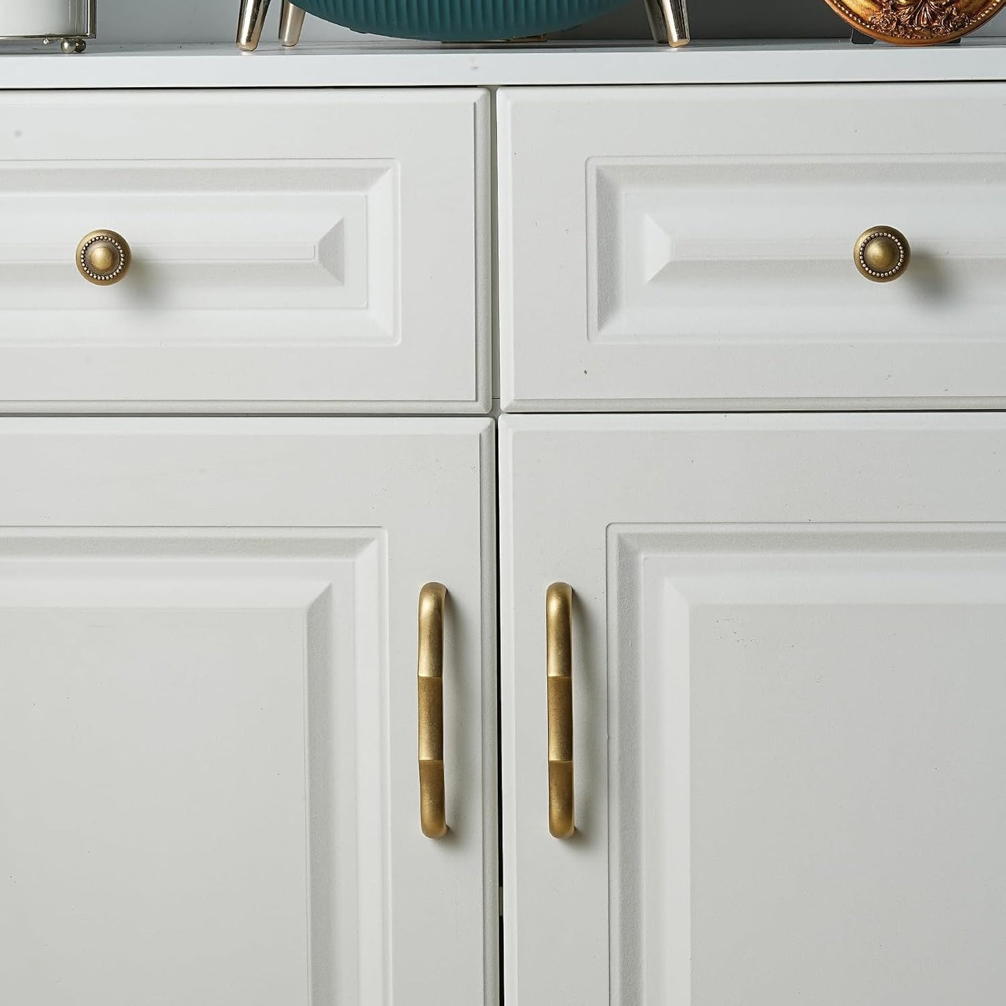 Solid Brass Cabinet Pulls Hole Center Drawer Pulls Unique Cabinet Handles Brass / 5 Inch / Set of 3