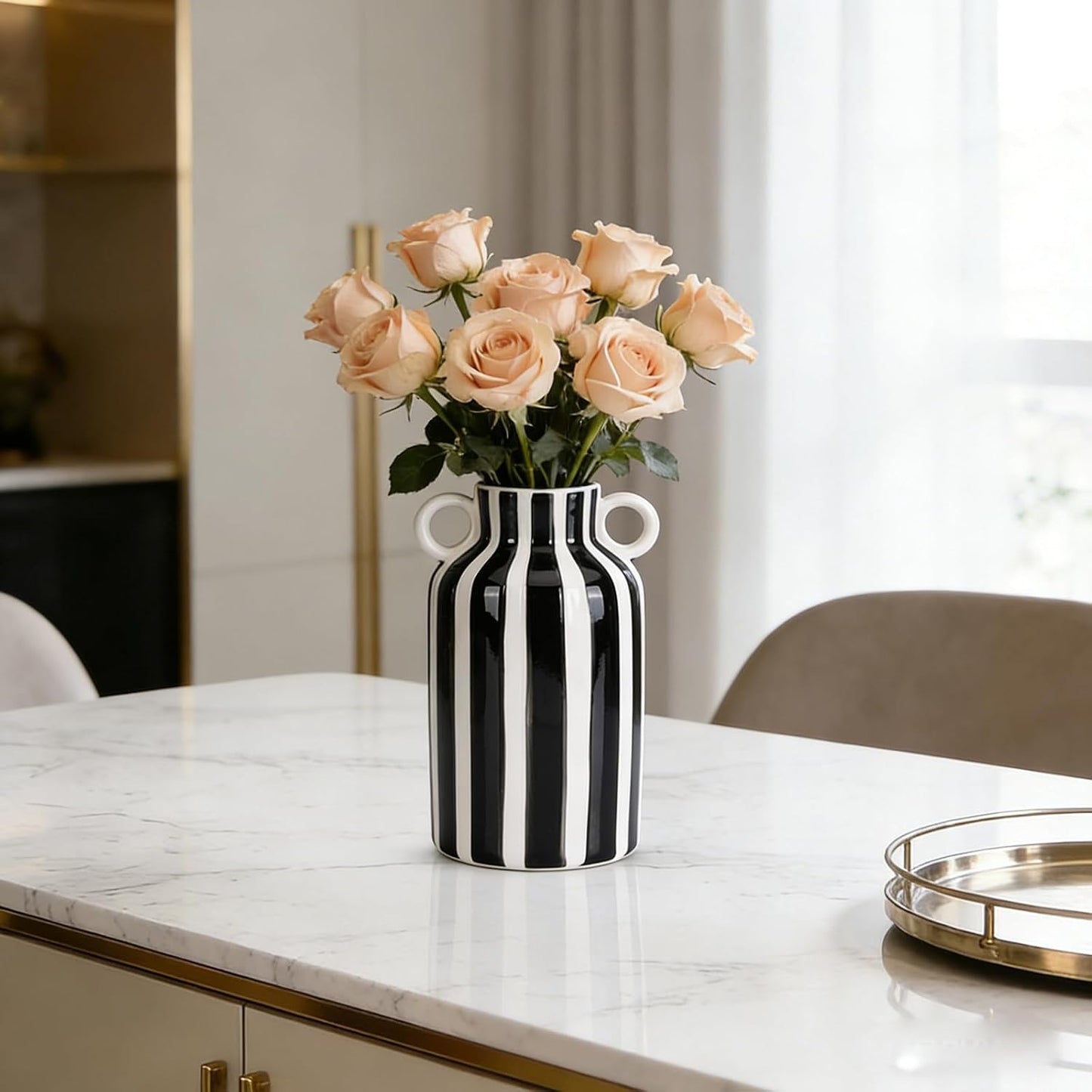 Ceramic Vase / Black and White