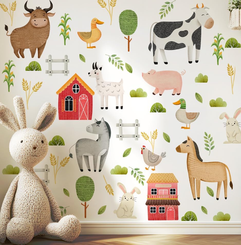 Vintage Farmhouse Sheep / Funny Farm Animal Wall Decals