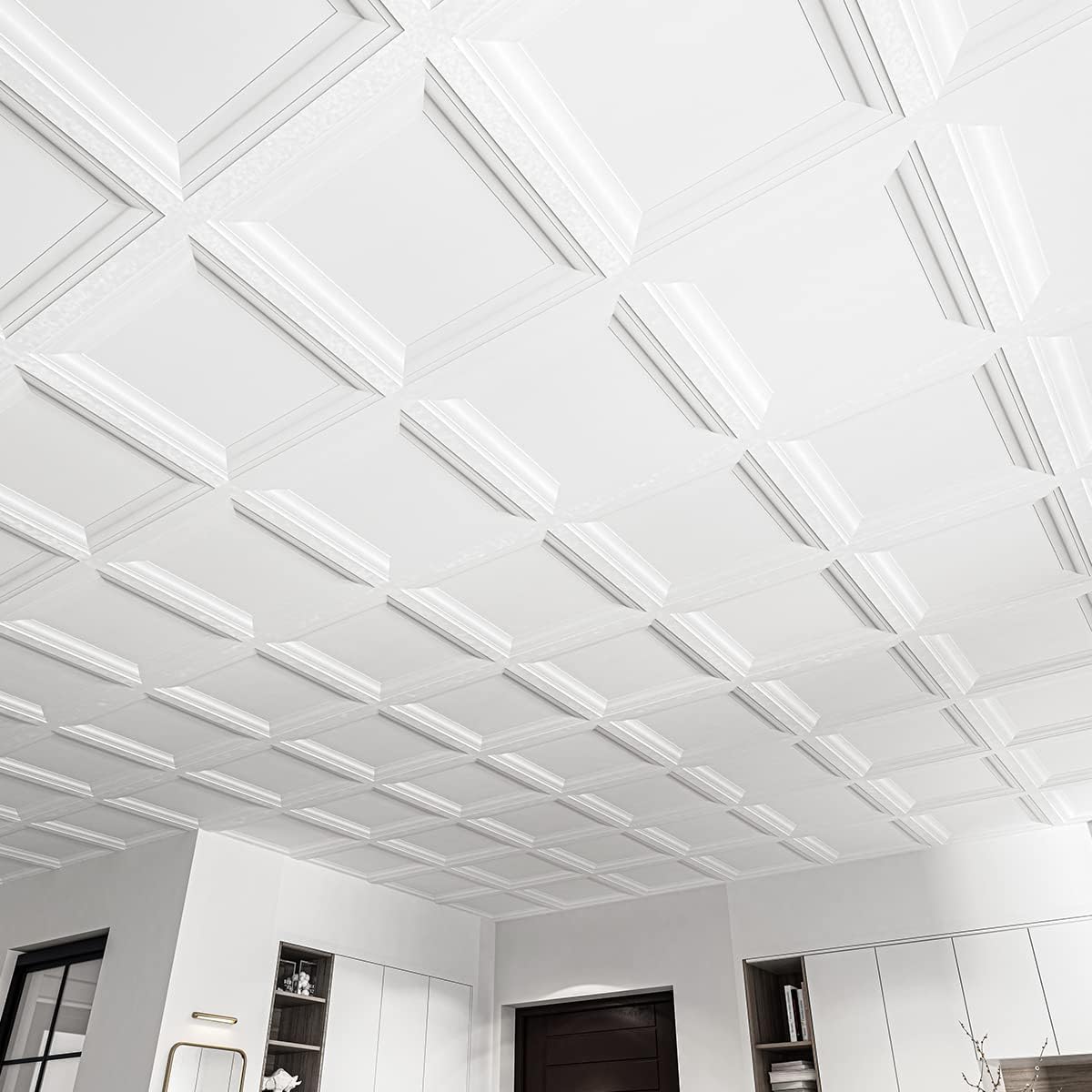 PVC Ceiling Panel in. / 24*24 / White / 24 x 24 / Set of 24