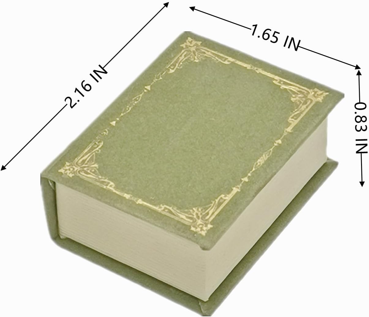Book Shaped Ring Box / Green-book