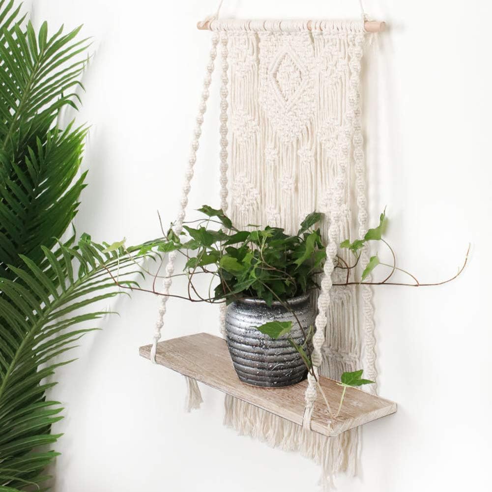 Handmade Indoor Boho Pot Basket Hanger Holder