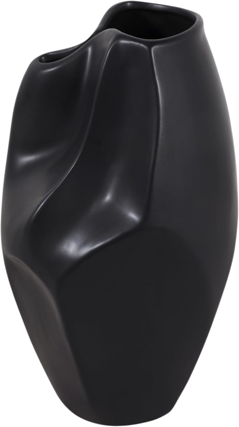 Ceramic Flower Vase / 14.0" H / Black