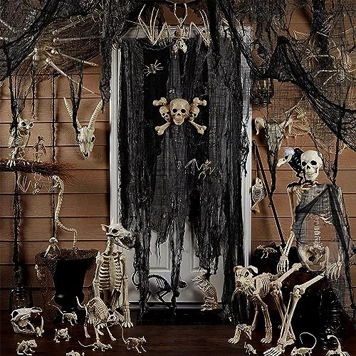 197 x 78.7in Halloween Creepy Cloth for Yard and Outdoor Decorations,Black