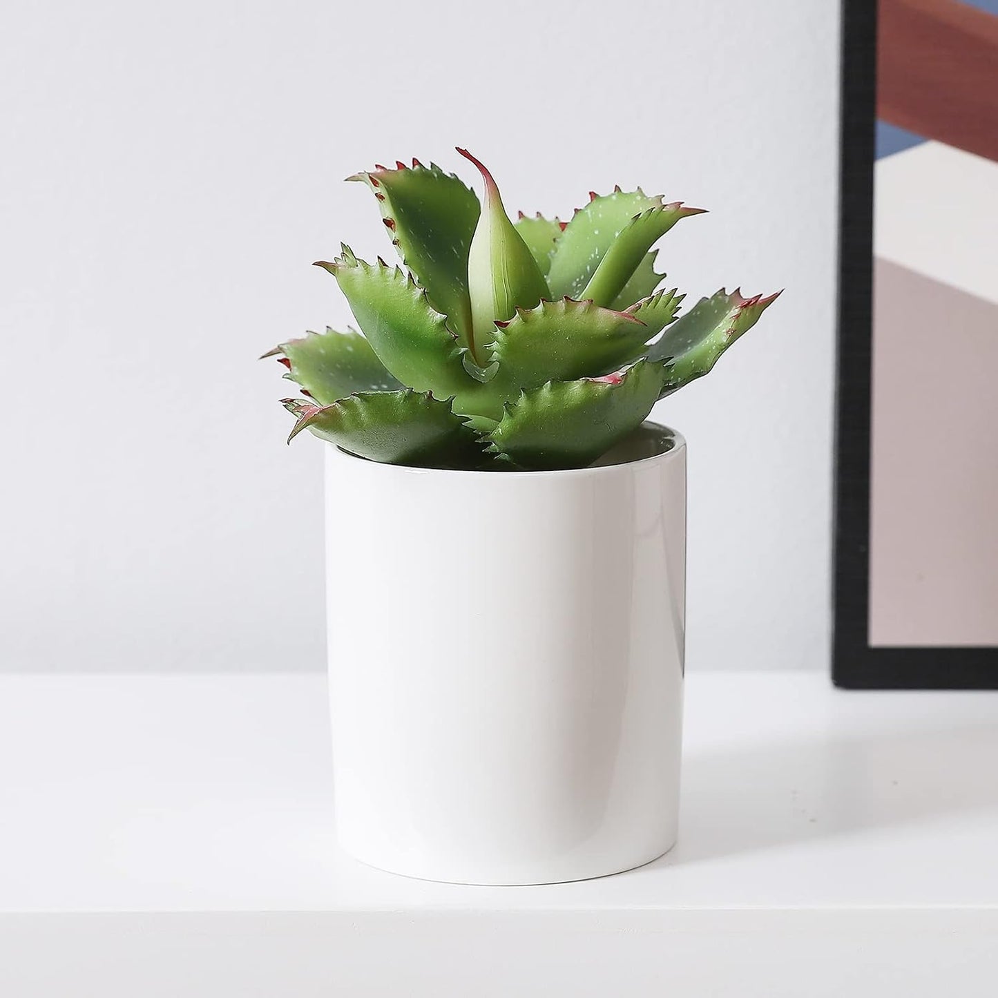 Artificial Succulent Plant Faux Succulents Agave potatorum Flower Arrangement / Green / 7.08 Inch