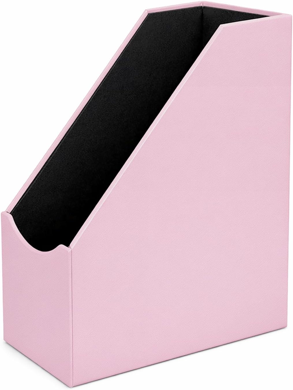 UnionBasic Magazine File Holder, Leatherette Desktop Document Organizer, Home Office Paper Holder File Storage