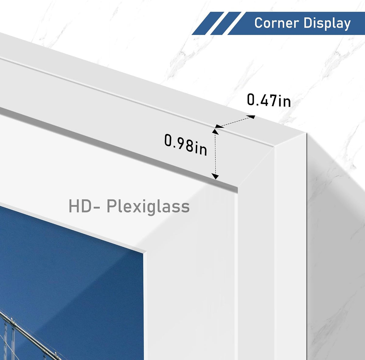 Wiscet 18x24 Poster Frame, White, 4 Pack | Display Picture 16x20 with Mat or 18x24 without Mat, Photo Frame for