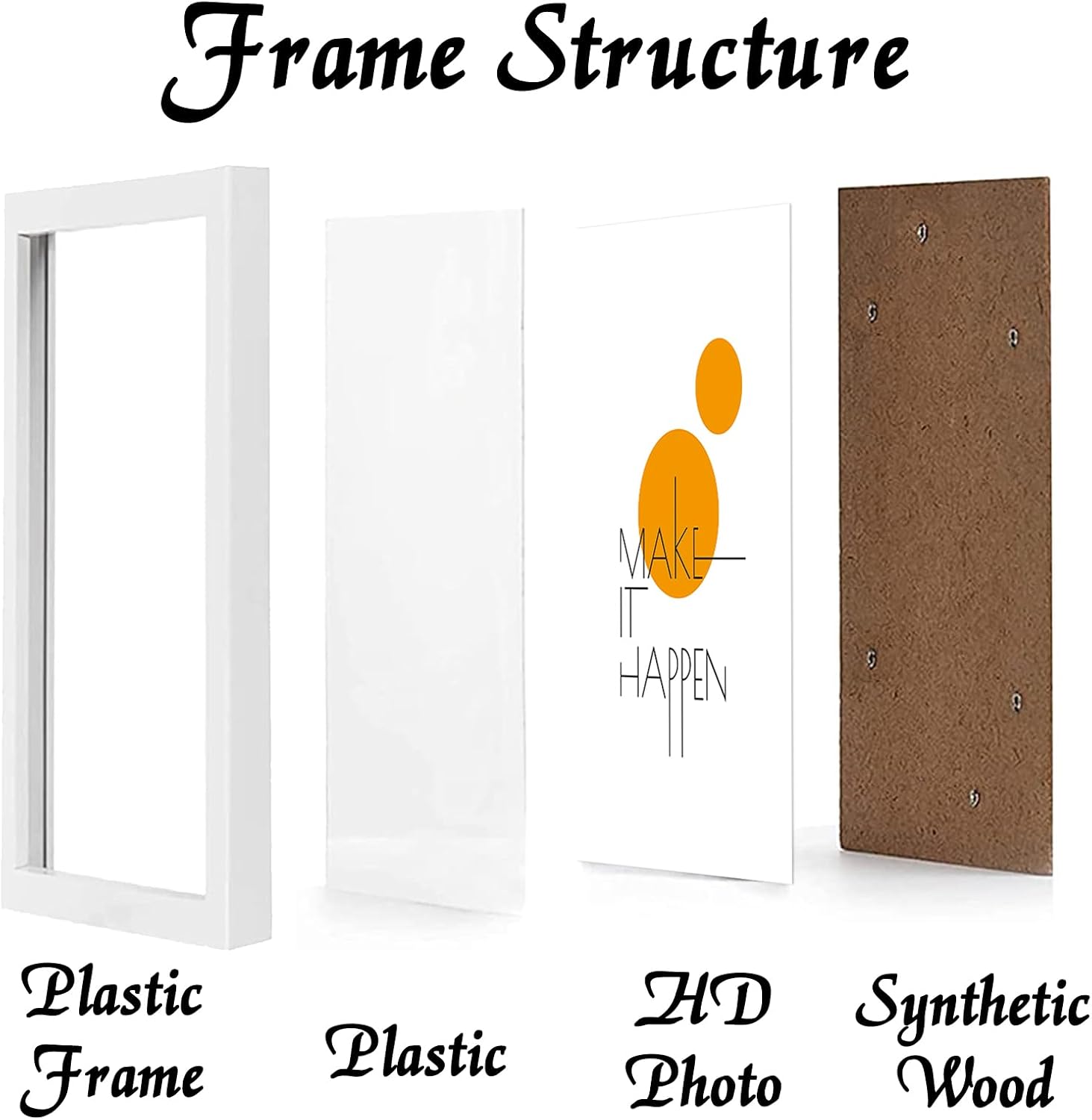 18x24 Picture Frame Set of 4, White Gallery Wall Frames | Lightweight yet Sturdy with High-Clarity Panel, 18 x 24 Photo