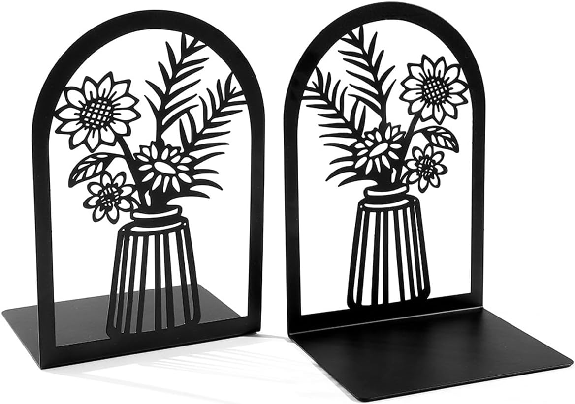 Metal Bookends / Metal Book Ends 3 Pairs / Black