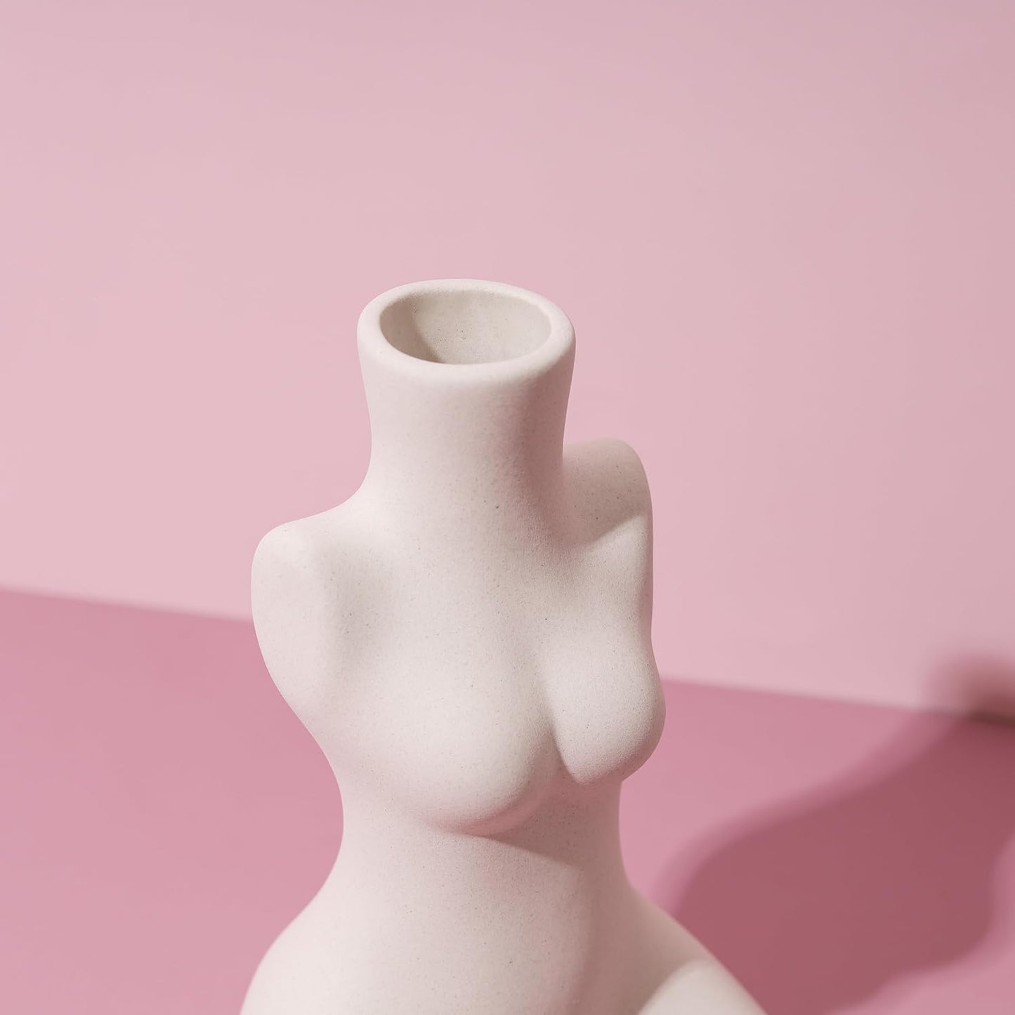 Elegant Female Torso Ceramic Vase / Posey-sit