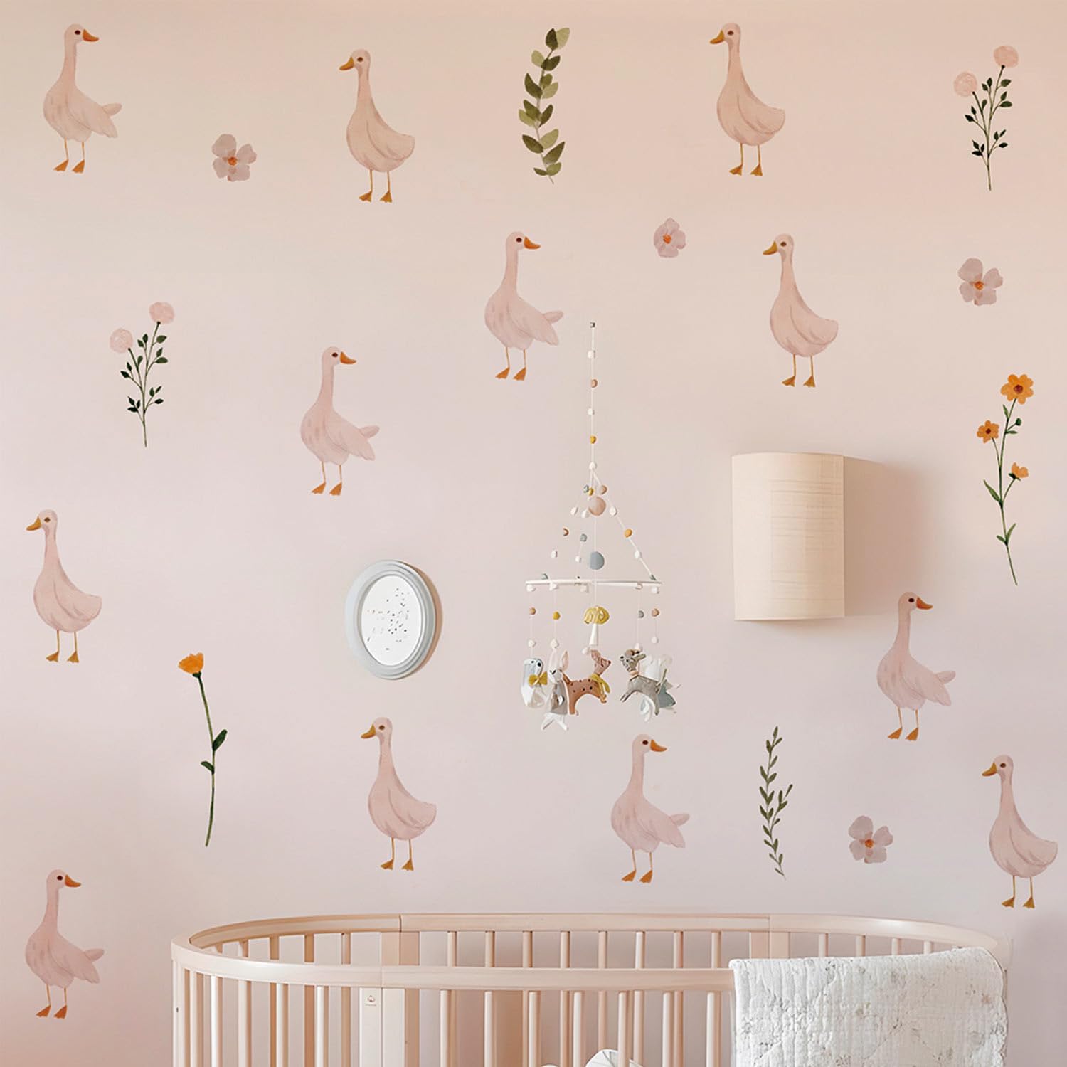 Geese Flora Set of Wall Stickers
