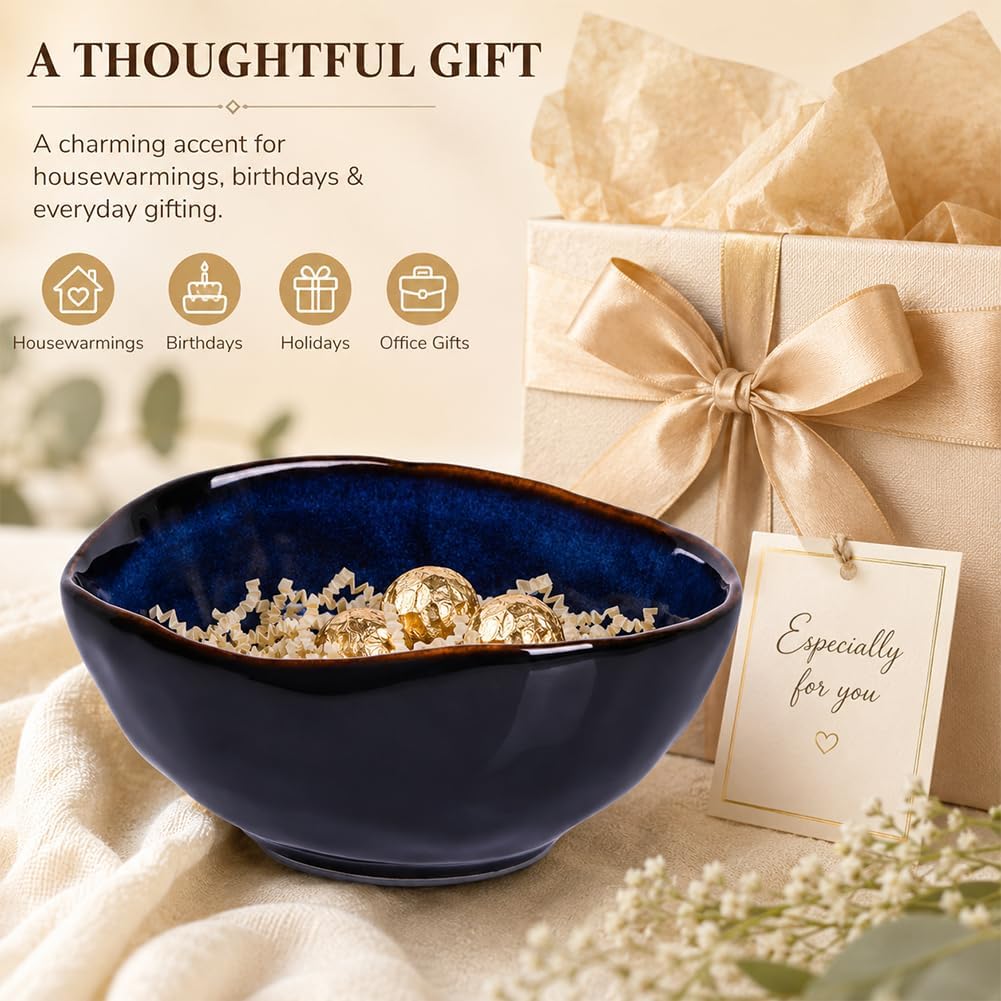 6" Ceramic Decorative Bowl / 6in / Blue