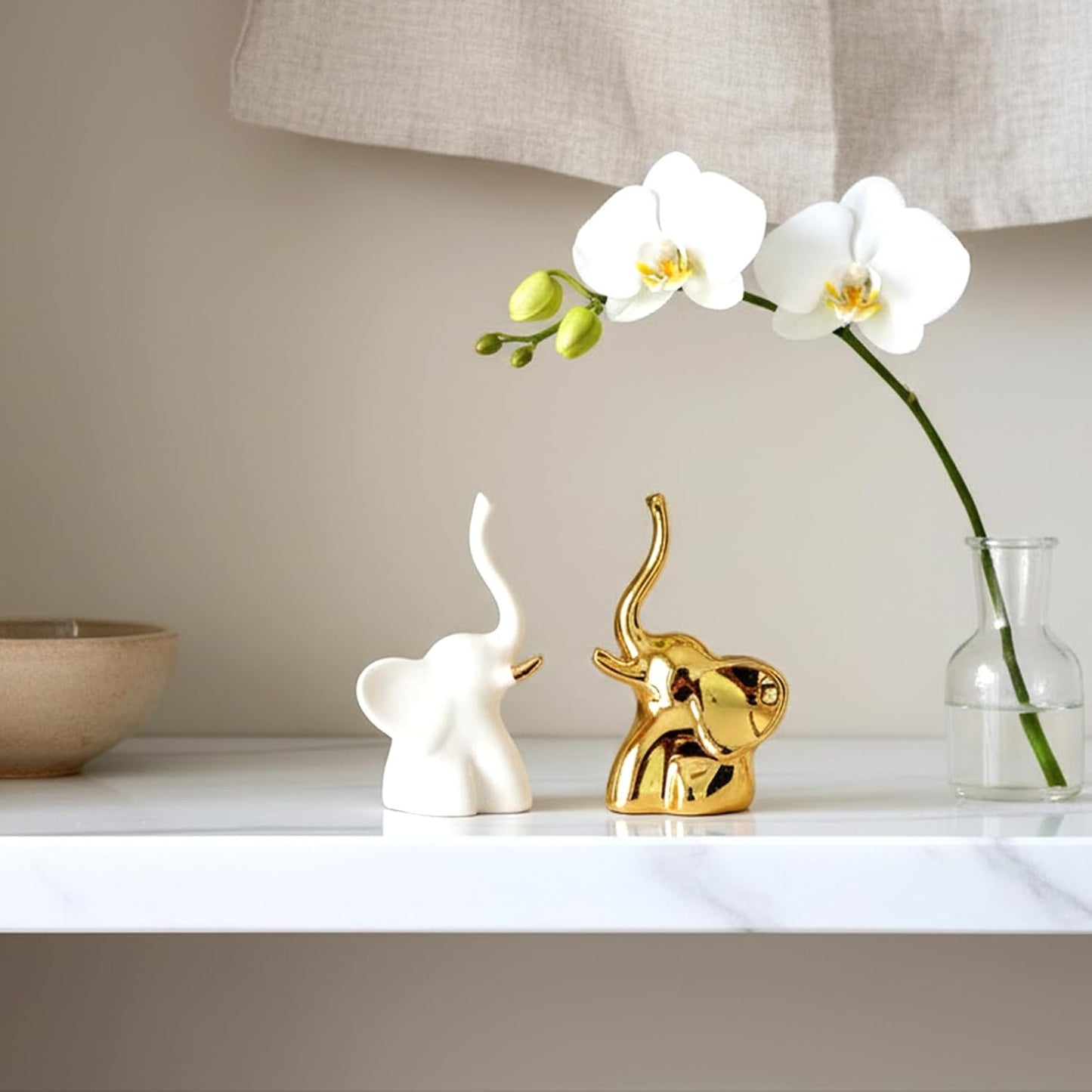 Home Decor Elephant Statues / Gold