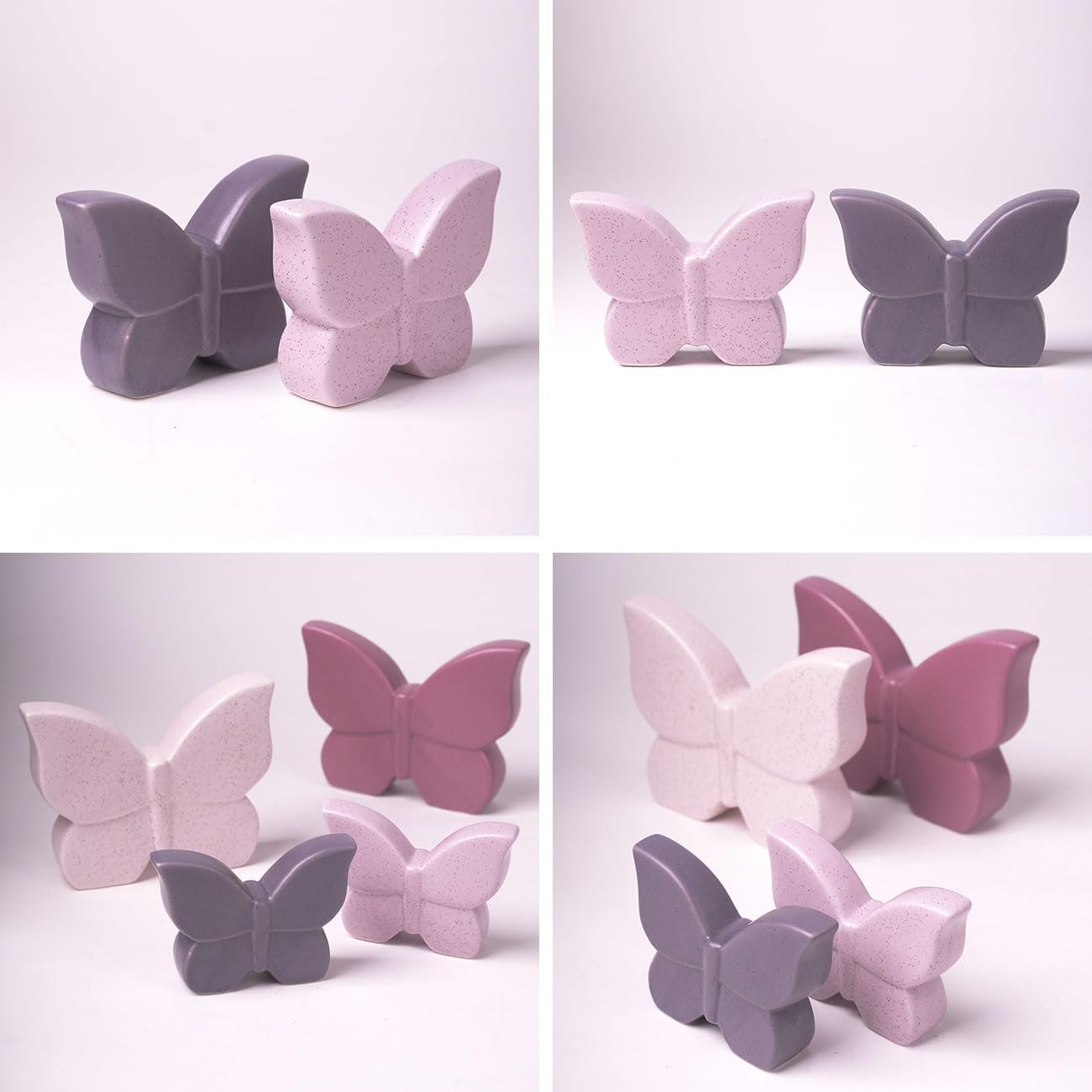Butterfly Decor Statue Animal Figurine Gift Modern Art Sculpture / 4.7 Inch / Set of 2