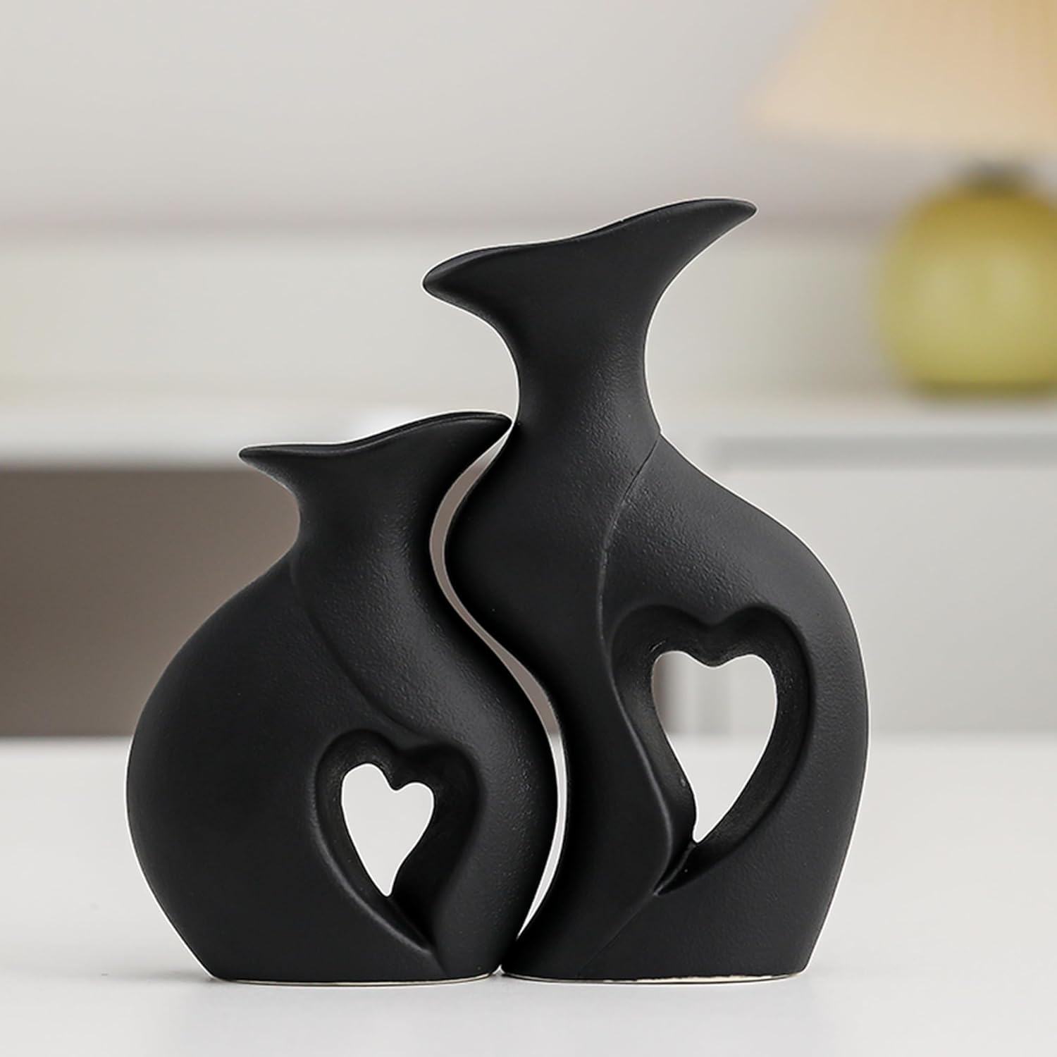 Black Ceramic Vase / Standard Black / Set of 2