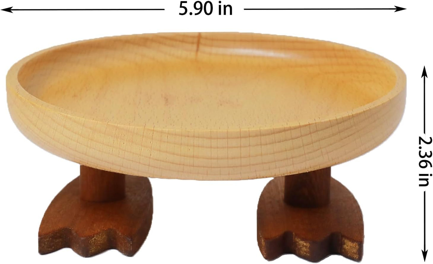 Key Tray / Valet Tray / Natural Wood / Round