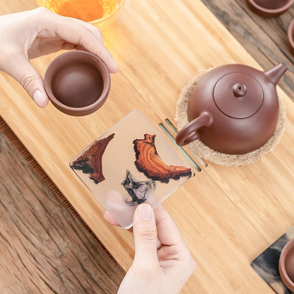 Holder / Cool Coaster Art / 6 Square Set / Set of 6