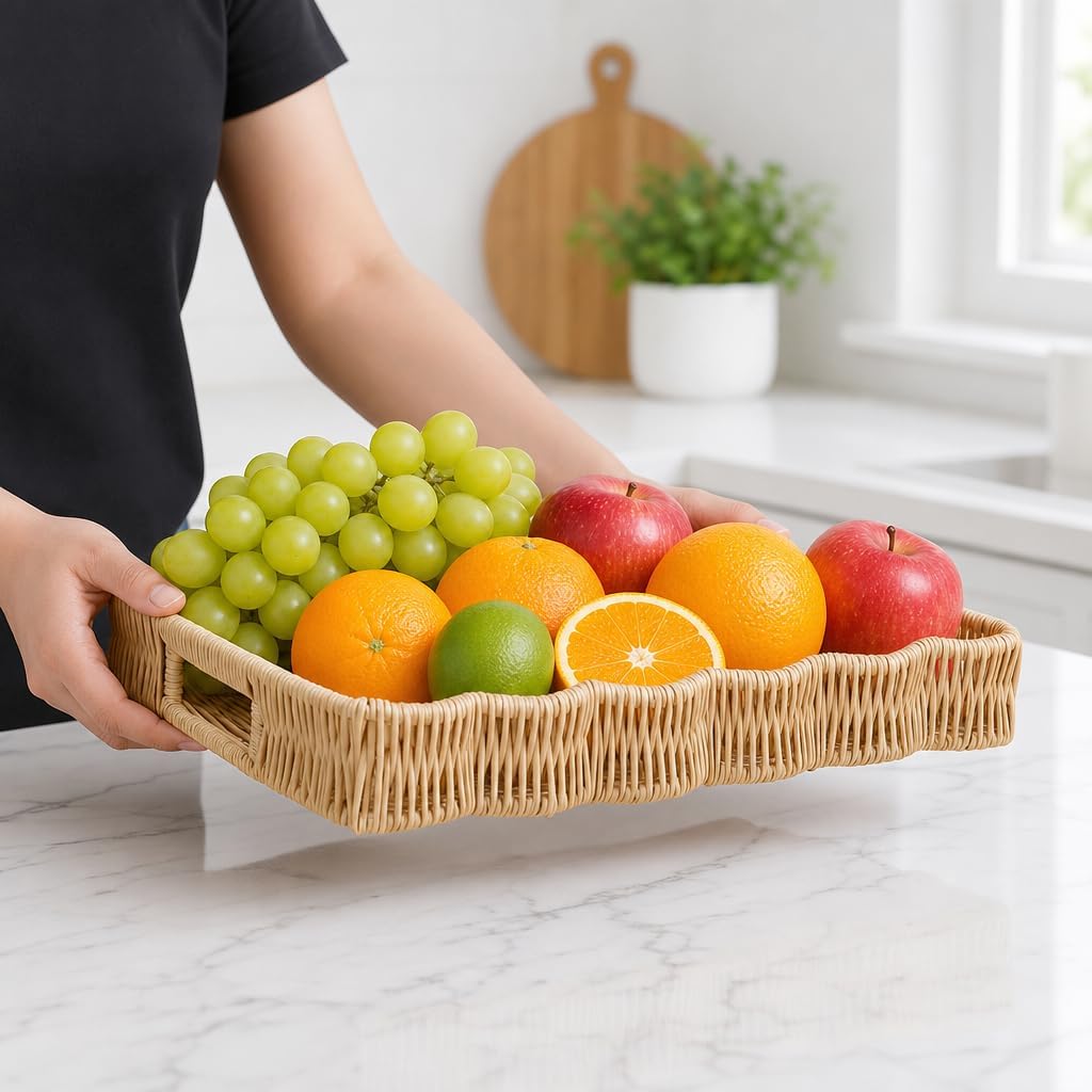Scalloped Tray Rectangle / Apricot