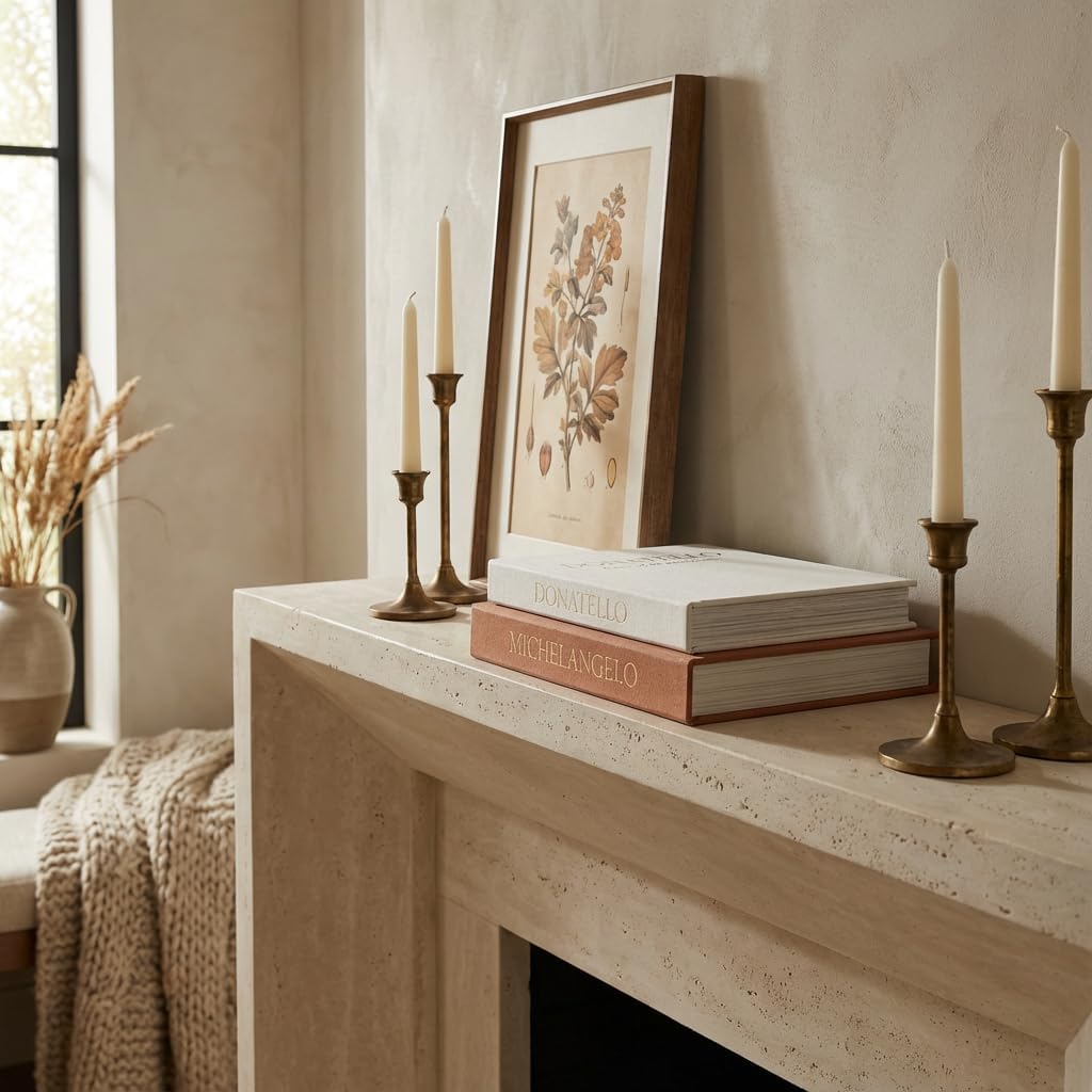 Aesthetic Faux Books / Beige-terracotta / Set of 2
