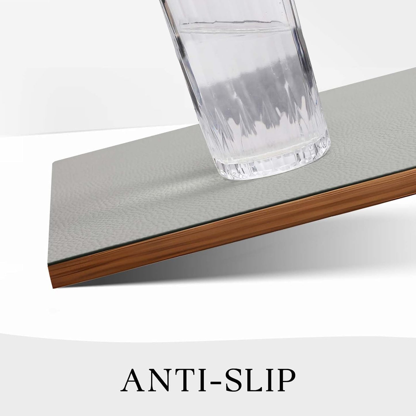 MOSAYT Vinyl Placemats Set of 8, Heat Resistant Place Mats 100% Waterproof Washable & Wipeable Faux Leather Reversible