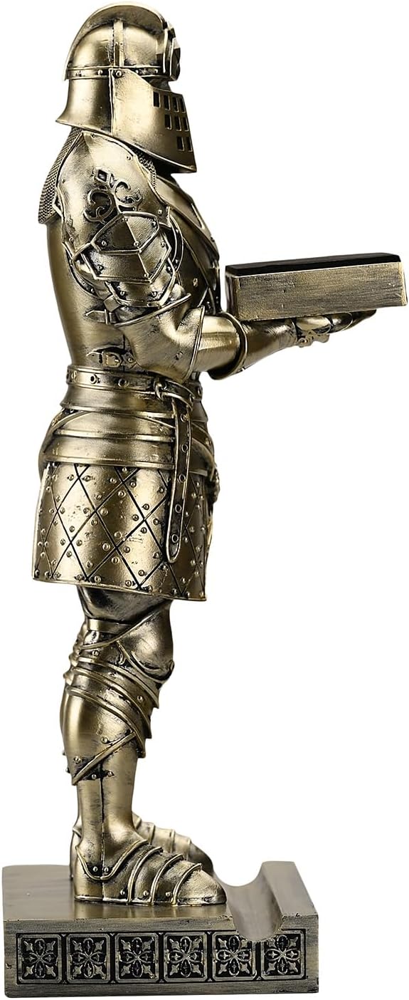 King's Guard Headphone Stand Watch Stand Jewelry Holder Tray Tower Bronze | 12.20 Inch Resin Warrior Pen Holder Cell