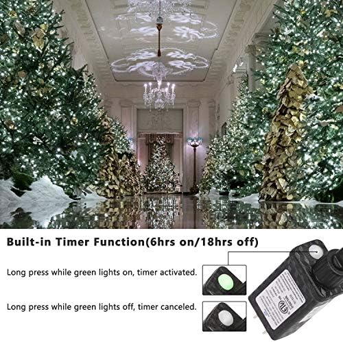 Brizled White Christmas Lights Outdoor, 78.74ft 240 LED Mini String Lights