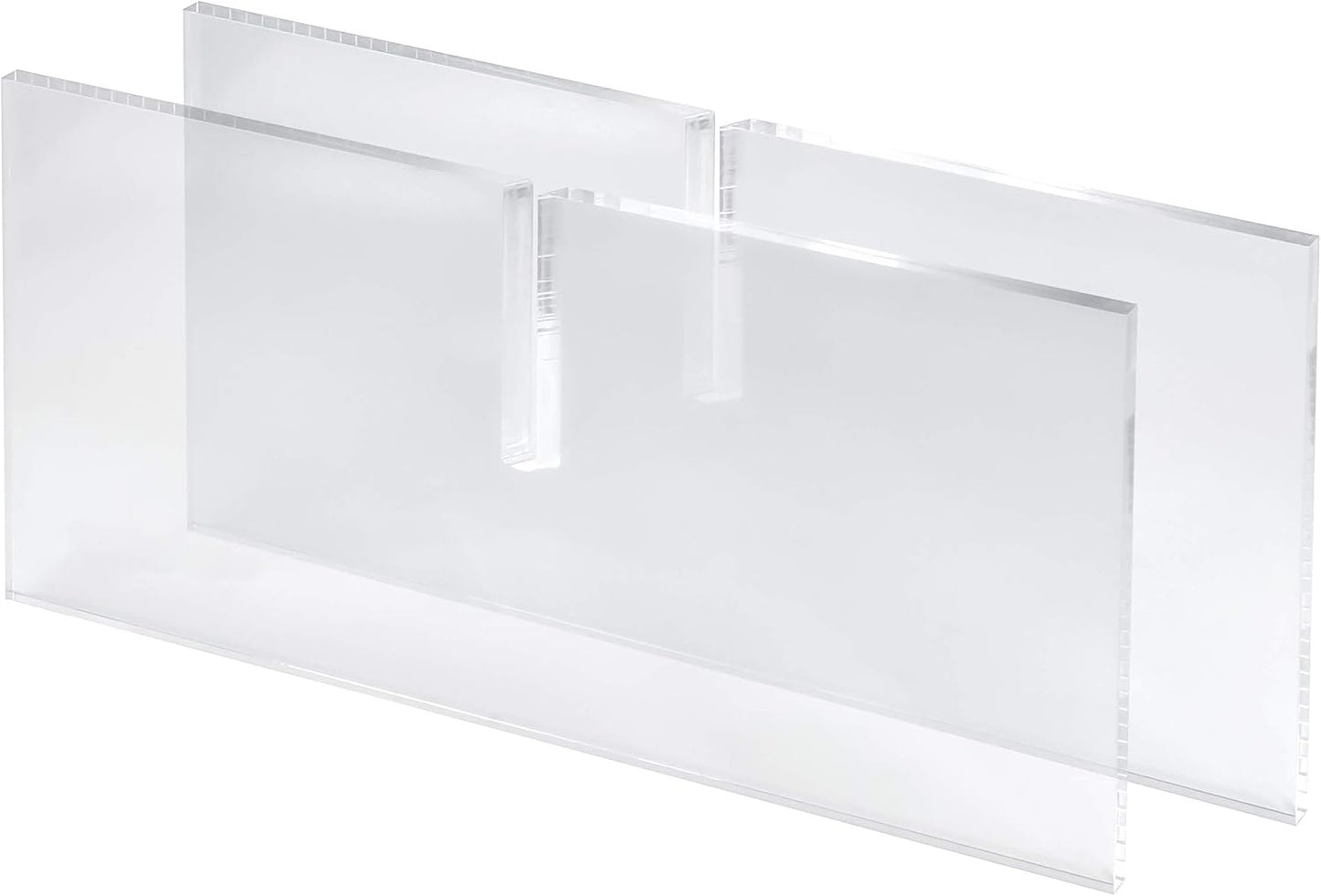 Transparent Acrylic Book Holder 2 Piece Reading Stand for Open and Closed Books / Clear