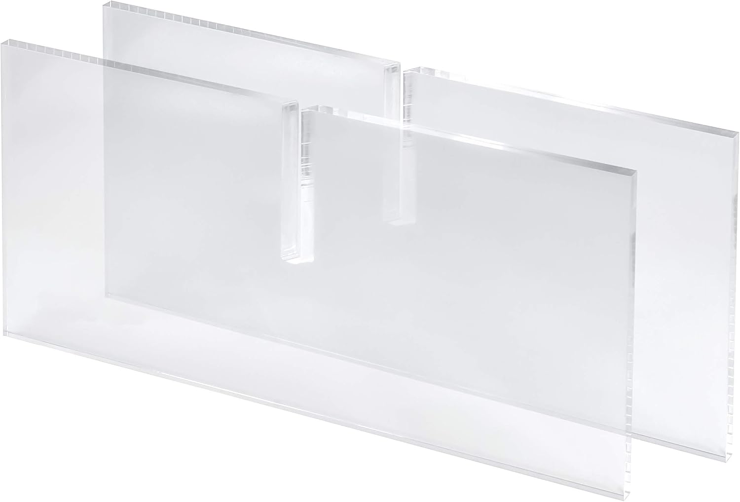 Transparent Acrylic Book Holder 2 Piece Reading Stand for Open and Closed Books / Clear