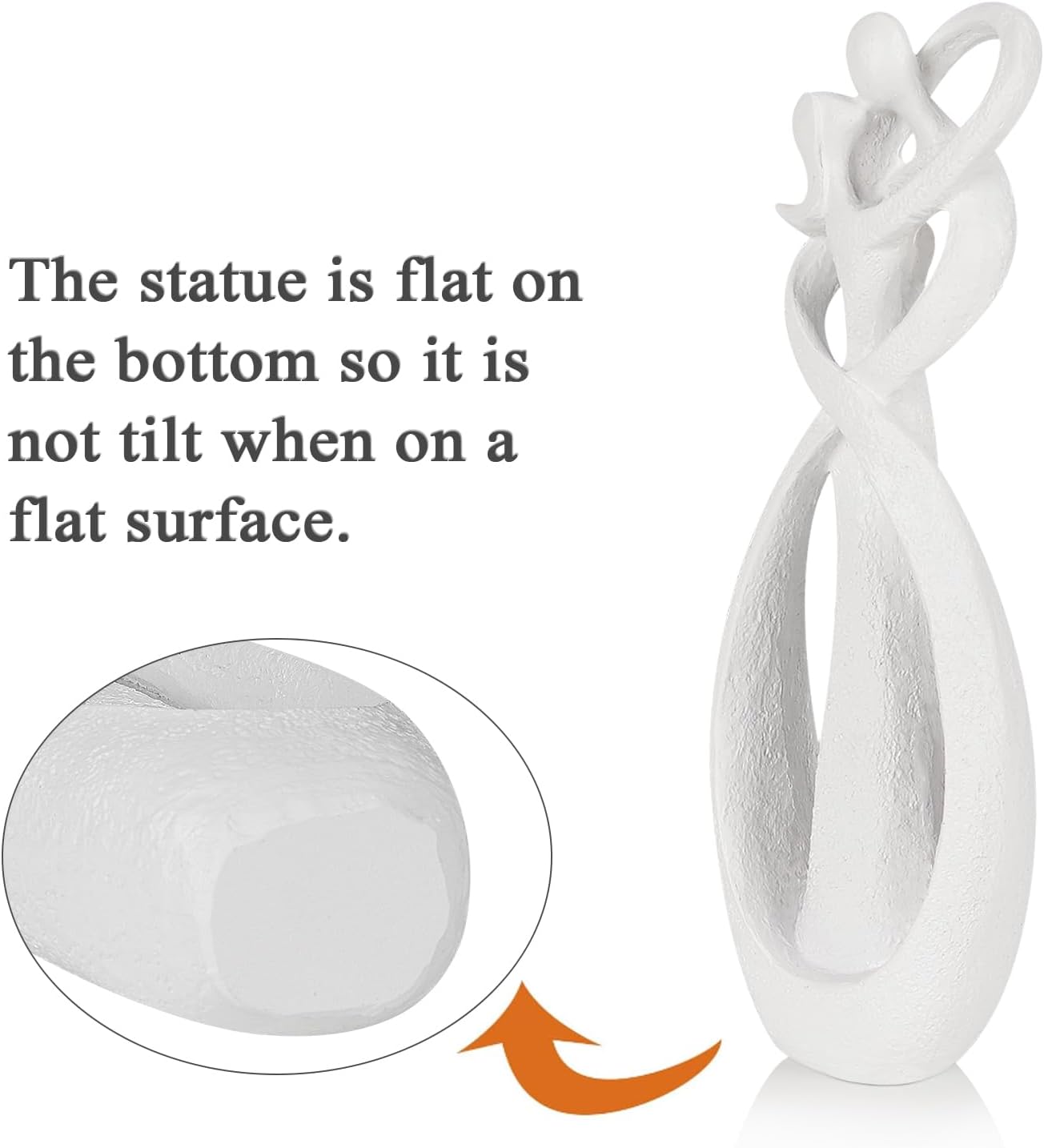 Kissing Lovers Statue Abstract Sculpture Resin Statues / White / Large